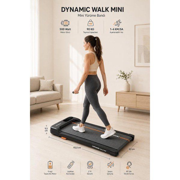 Dynamic Walk 34x79 cm Mini Koşu Bandı