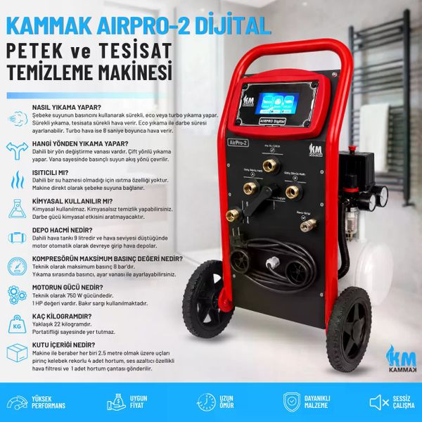 Kammak Airpro-2 Dijital Petek Temizleme Makinesi