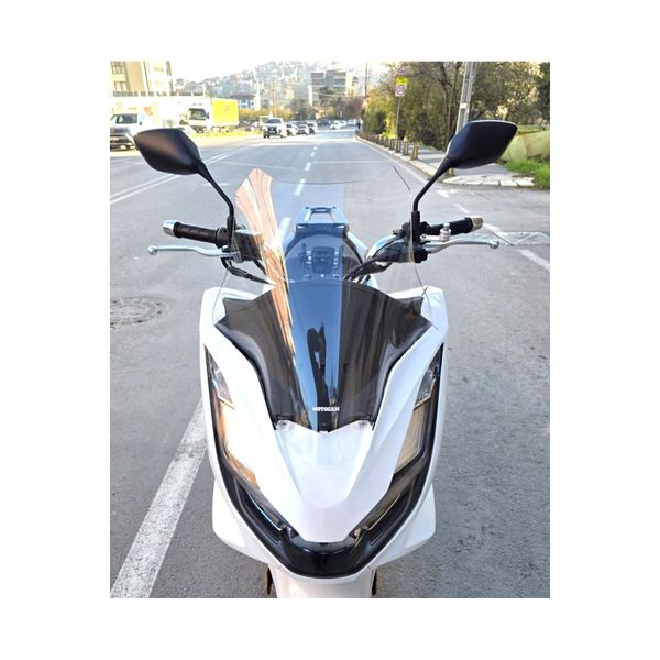 Motocam Honda PCX 2021-2024 Model 47 cm Şeffaf Renkli 4 mm Spor Ön Cam Siperlik