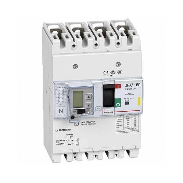 Legrand 420035 Dpx 160 100 A 4 Kutuplu 16 kA Kaçak Akım Korumalı Kompakt Şalter