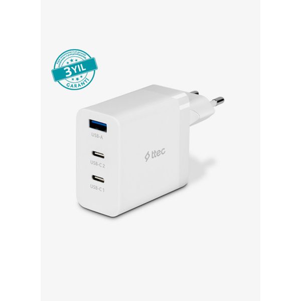 Ttec Smartcharger Trio Gan 65W Pd Seyahat Hızlı Şarj Aleti