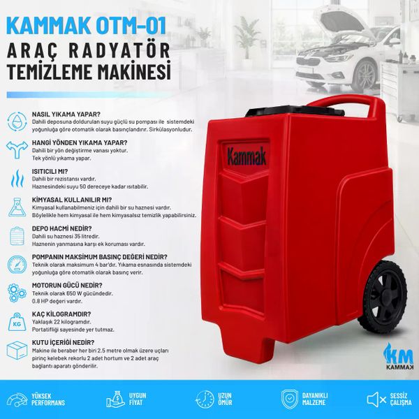 Kammak Otm-01 Araç Radyatör Temizleme Makinesi
