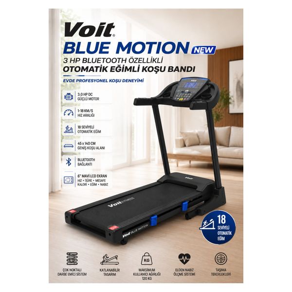 Voit Blue Motion New Katlanabilir Koşu Bandı
