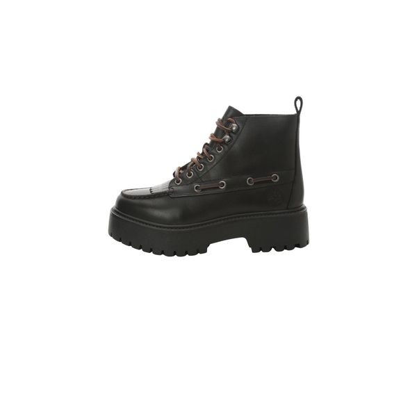 Timberland Stone Street Mid Lace Up TB0A27YZW021 Black Siyah Deri Kadın Bot