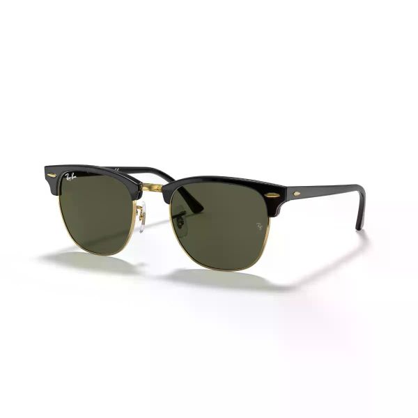 Ray-Ban Rayban Clubmaster RB 3016 W0365 51 Black/Gold-Green Güneş Gözlüğü