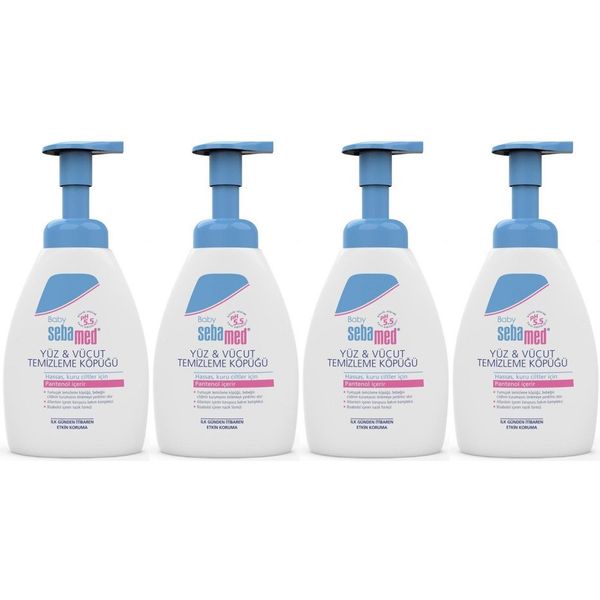 Sebamed Baby Yüz Vücut 4x400 ml Bebek Temizleme Köpüğü