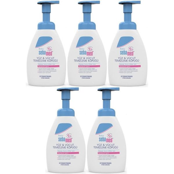 Sebamed Baby Yüz Vücut 5x400 ml Bebek Temizleme Köpüğü