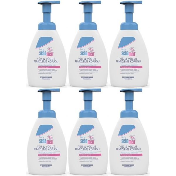 Sebamed Baby Yüz Vücut 6x400 ml Bebek Temizleme Köpüğü