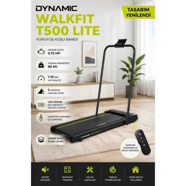 Voit Dynamic Walkfit T500 Lite Katlanabilir Yürüyüş ve Koşu Bandı