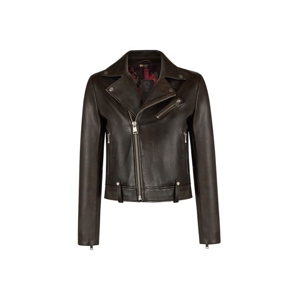 Derimod 26SGD5682R4 Newyork Kadın Bronz Biker Deri Ceket