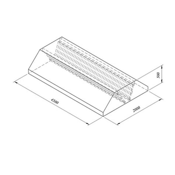Öztiryakiler Orta Tip Filtreli 450x200 cm Davlumbaz