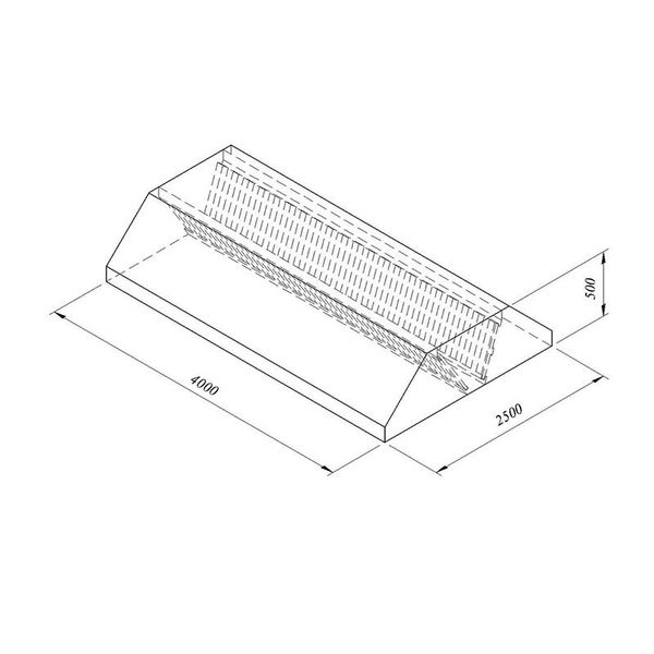 Öztiryakiler Orta Tip Filtreli 400x250 cm Davlumbaz