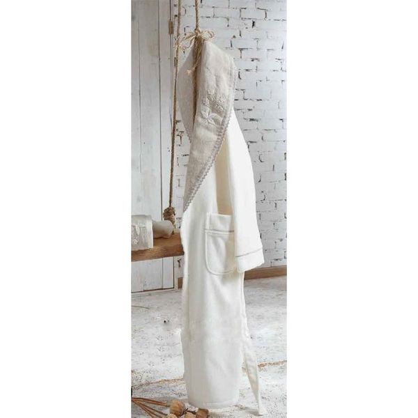 Ecocotton Ayliz Krem Kadın Bornoz