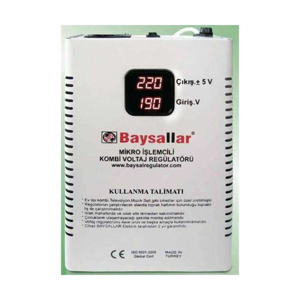 Baysallar 500 Va Mikro İşlemcili Kombi Voltaj Regülatörü