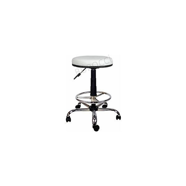 Bürocci 2999T0109 Beyaz Metal Ayaklı Yüksek Tabure