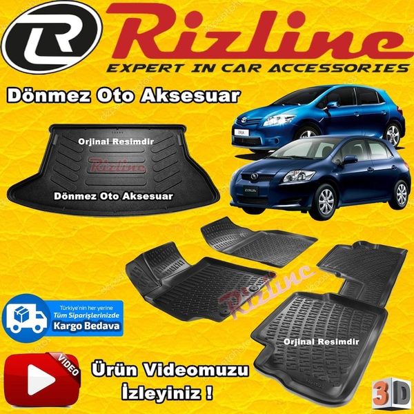 Rizline Toyota Auris 3D Havuzlu Paspas