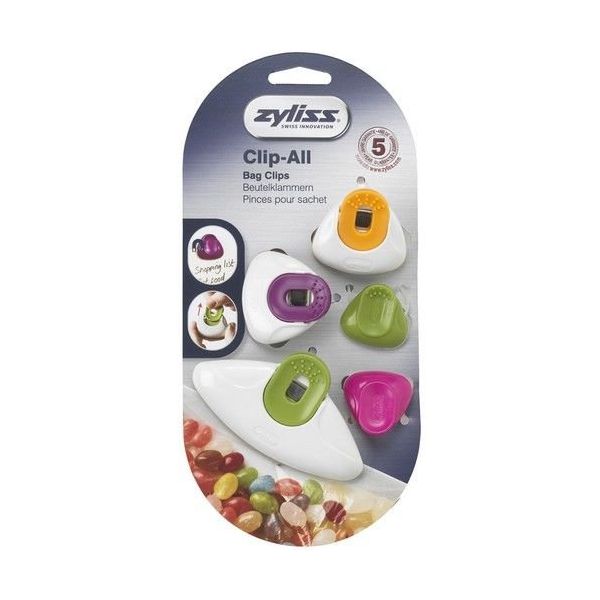 Zyliss E990032 5'li Karışık Poşet Kapatma Klipsi