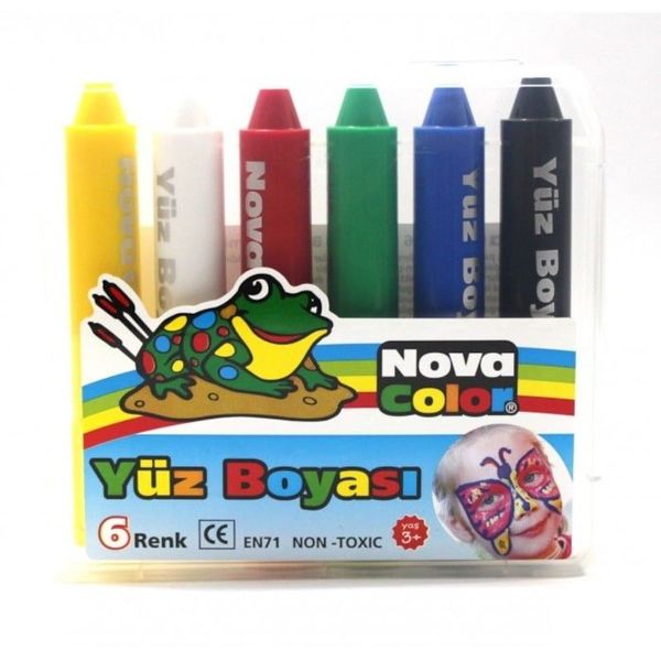 Nova Color Nc-210 6 Renkli Ruj Tipi Yüz Boyası