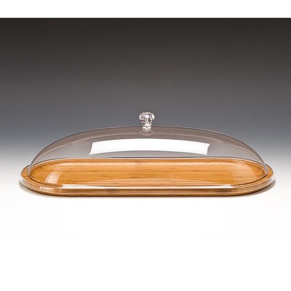 Zicco Ahşap Altlı, Akrilik Kapaklı, 48x19x13 cm Fanus