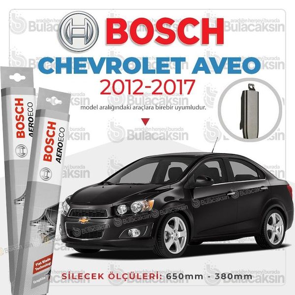 Bosch Aeroeco Chevrolet Aveo Sedan 2012-2017 Muz Silecek Takımı