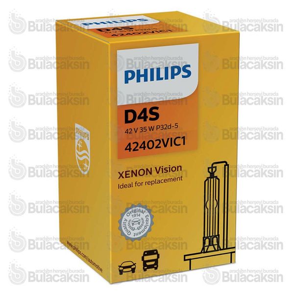 Philips Xenon D4s Zenon 4400K Far Ampülü