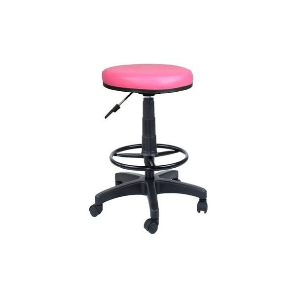 Bürocci 2999U0120 Pembe Plastik Ayaklı Yüksek Tabure