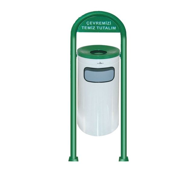 Palex 3560-8 Tek Ayaklı Boyalı Bahçe Tipi Çöp Kovası