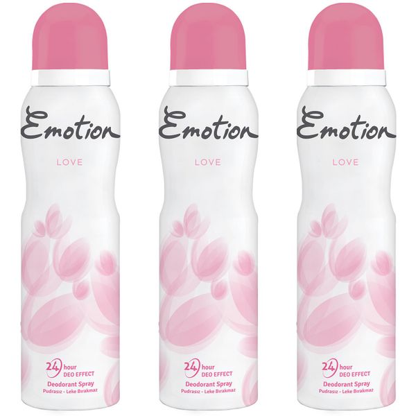 Emotion Love 150 ml x 3 Kadın Deodorant