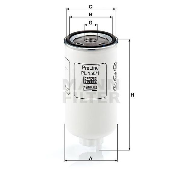 Mann PL150/1 Yakıt Filtresi