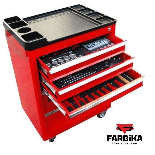 İzeltaş 8235006121 121 Parça 5 Çekmeceli Dolu Partner Takım Dolabı