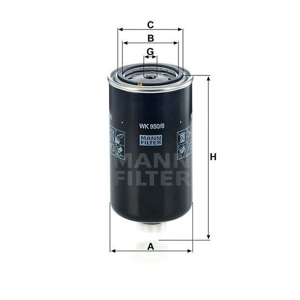 Mann WK950/6 Yakıt Filtresi