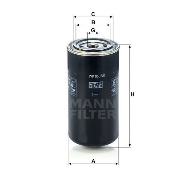 Mann WK950/21 Yakıt Filtresi