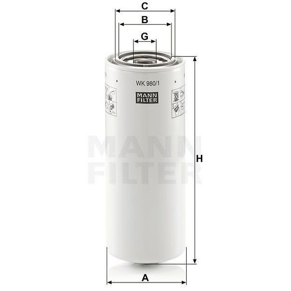 Mann WK980/1 Yakıt Filtresi