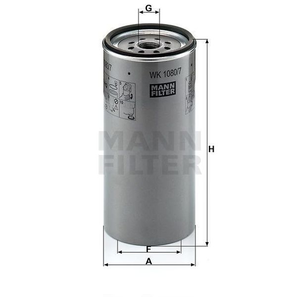 Mann WK1080/7X Yakıt Filtresi