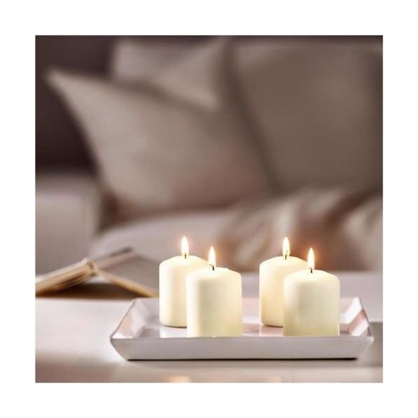 IKEA Hemsjö Natürel 8 cm Blok Mum