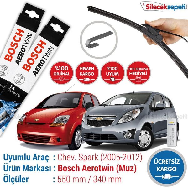 Bosch Aeroeco Chevrolet Spark 2005-2012 Muz Silecek Takımı