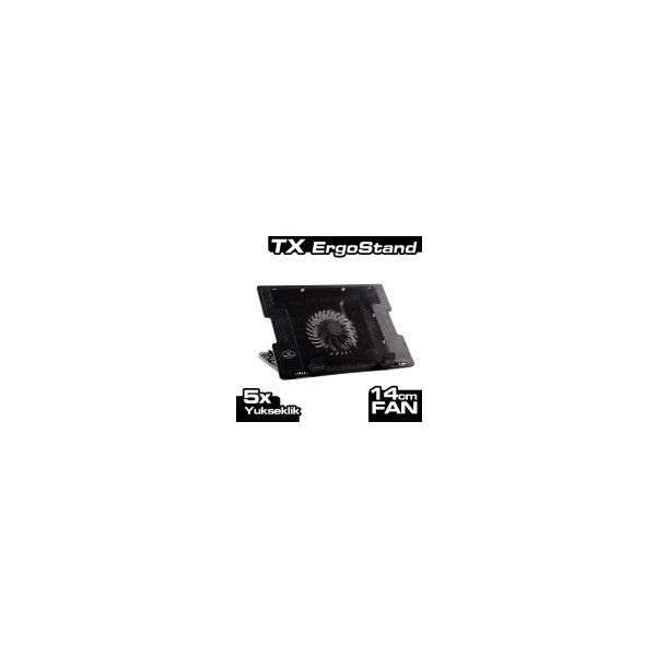 Tx Ergostand 14 cm Led Fan 5 cm Yükseklik 2 USB'li Notebook Soğutucu Stand