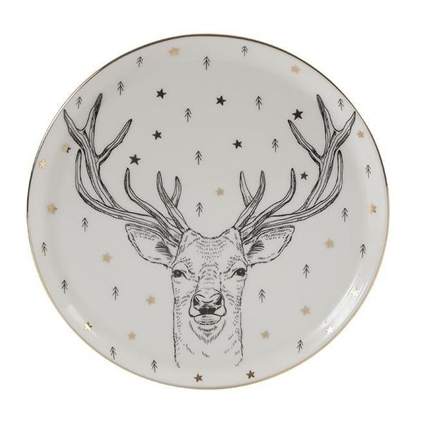 Porland Forest Deer 20 cm Düz Tabak