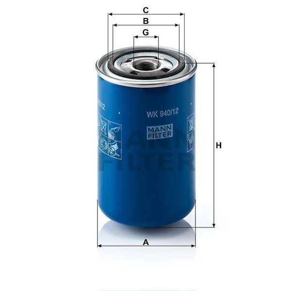 Mann WK940/12 Yakıt Filtresi