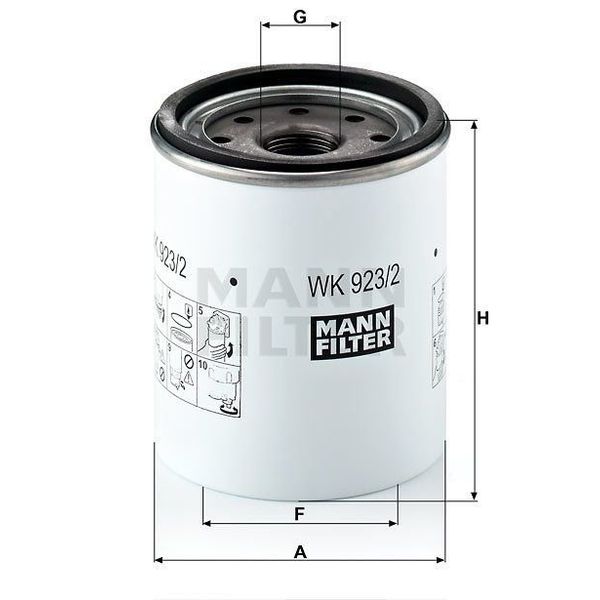 Mann WK923/2X Yakıt Filtresi