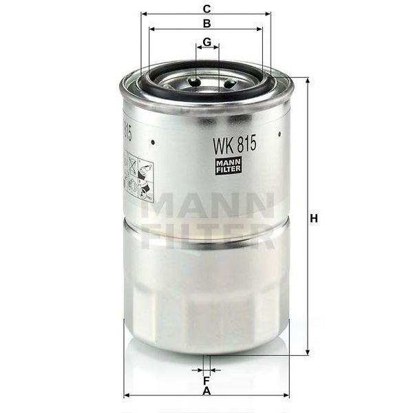 Mann WK815X Yakıt Filtresi