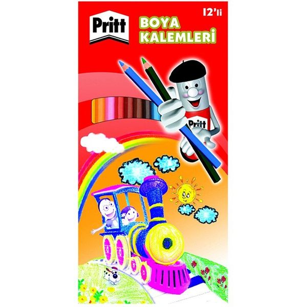 Pritt 1219734 12 Renk Kuru Boya Kalemi