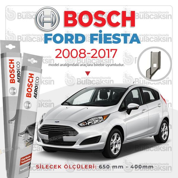 Bosch Aeroeco Ford Fiesta 2008-2017 Ön Muz Silecek Takımı