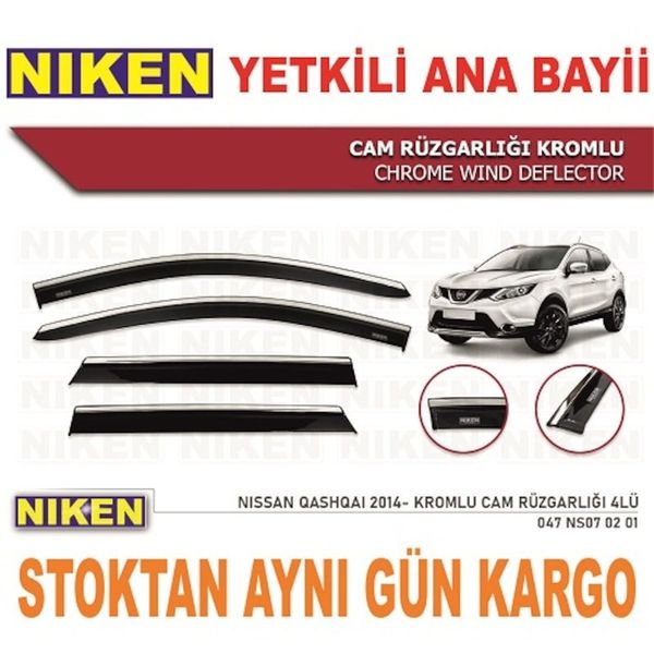 Niken Nissan Qashqai 2014 Kromlu Cam Rüzgarlığı