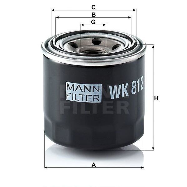 Mann WK812 Yakıt Filtresi