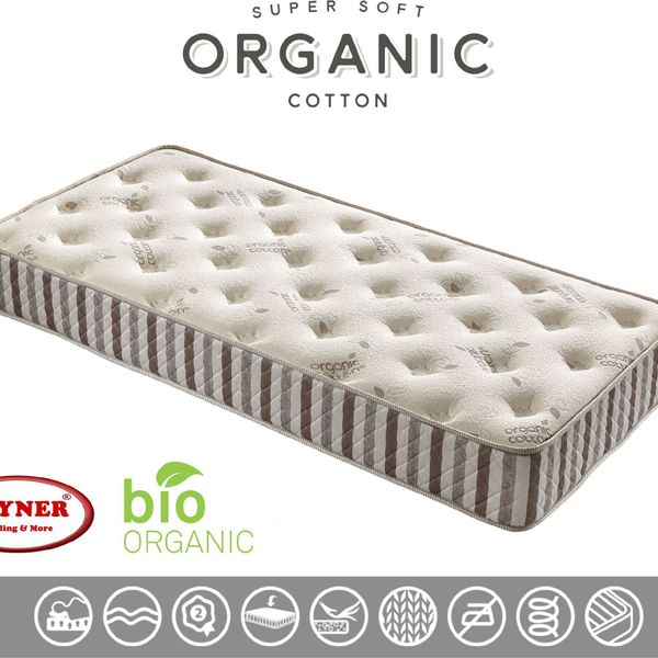 Heyner Bıobed 65x95 Organic Cotton Ortopedik Yaylı Bebek Yatağı