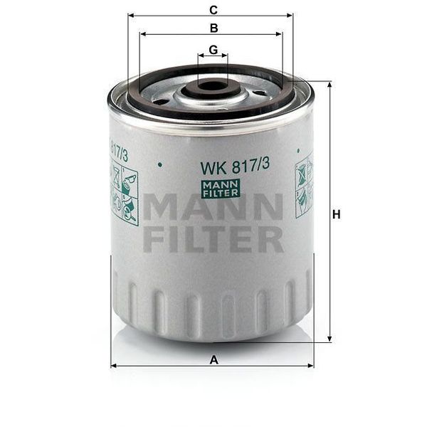 Mann Wk817/3X Yakıt Filtresi