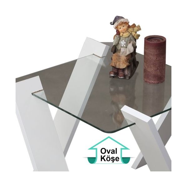 Pasific Home Roman Beyaz Mini Sehpa