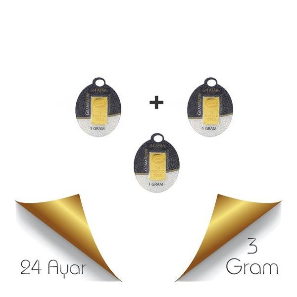 3 gr 24 Ayar Külçe Altın