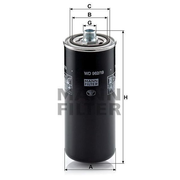 Mann WD962/19 Hidrolik Şanzıman Filtresi